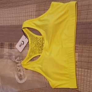 Neon Yellow Bomber Bra